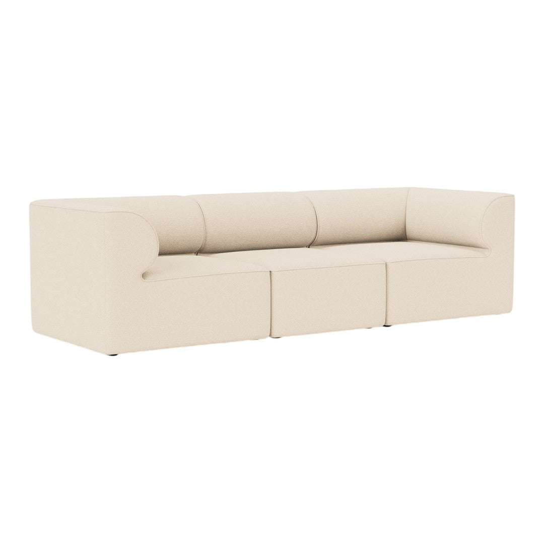 Beige modern sectional sofa with smooth texture and minimalistic design, perfect for contemporary decor.