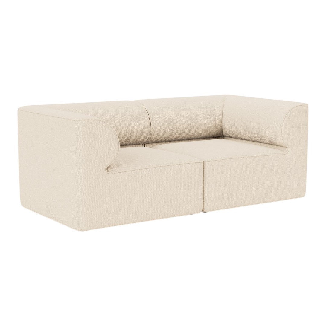 Beige modern sofa with sleek, minimalist design and smooth, uniform upholstery. Ideal for contemporary interiors.