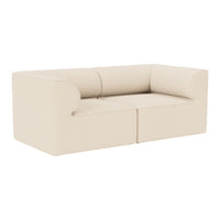 Beige modern sofa with sleek, minimalist design and smooth, uniform upholstery. Ideal for contemporary interiors.