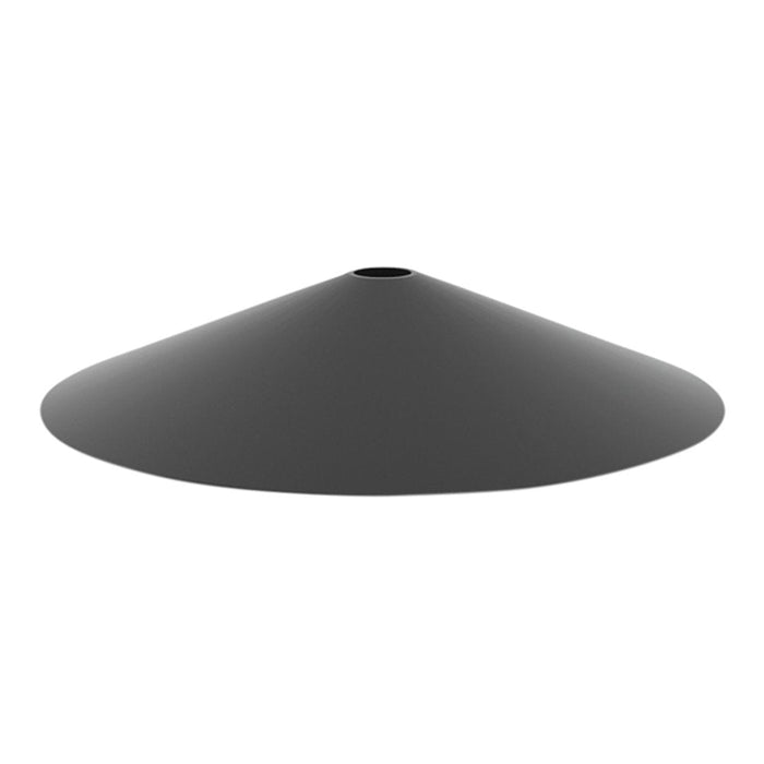 Black cone-shaped product with a smooth, matte finish, perfect for minimalist design aesthetics.