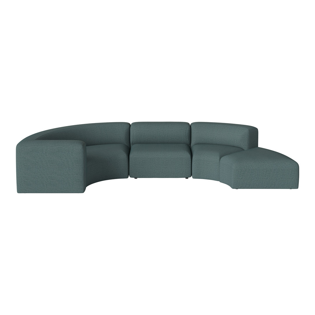 Angle Curved Semi-Circular Sofa w/ Open End