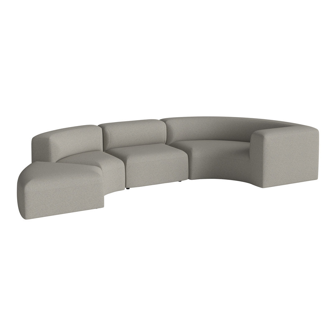 Angle Curved Semi-Circular Sofa w/ Open End