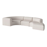 Angle Curved Semi-Circular Sofa w/ Open End