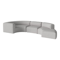 Angle Curved Semi-Circular Sofa w/ Open End
