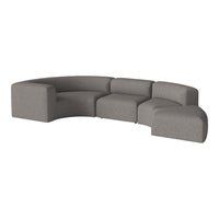 Angle Curved Semi-Circular Sofa w/ Open End