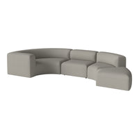Angle Curved Semi-Circular Sofa w/ Open End