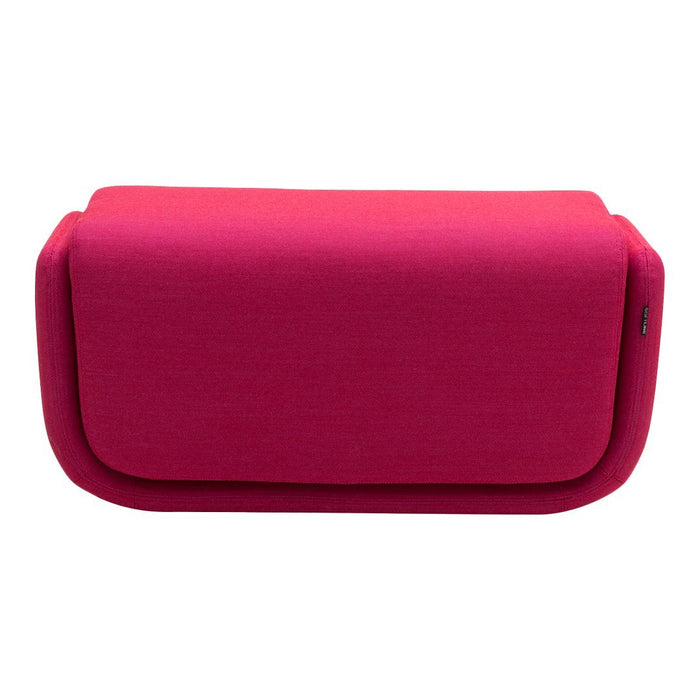 Bright pink fabric with a smooth, minimalist design and rounded edges. Perfect for modern decor.