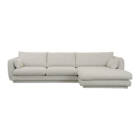 Bloom 2-Seater Sofa w/ Chaise Lounge - Plinth Base