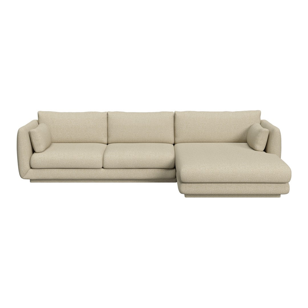 Bloom 2-Seater Sofa w/ Chaise Lounge - Plinth Base
