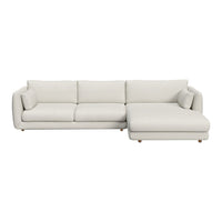 Bloom 2-Seater Sofa w/ Chaise Lounge - Wooden Legs