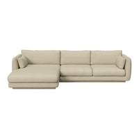 Bloom 2-Seater Sofa w/ Chaise Lounge - Plinth Base