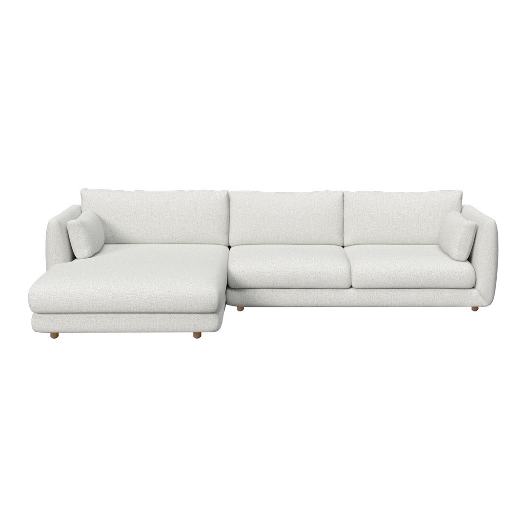 Bloom 2-Seater Sofa w/ Chaise Lounge - Wooden Legs