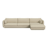 Bloom 3-Seater Sofa w/ Chaise Lounge - Plinth Base