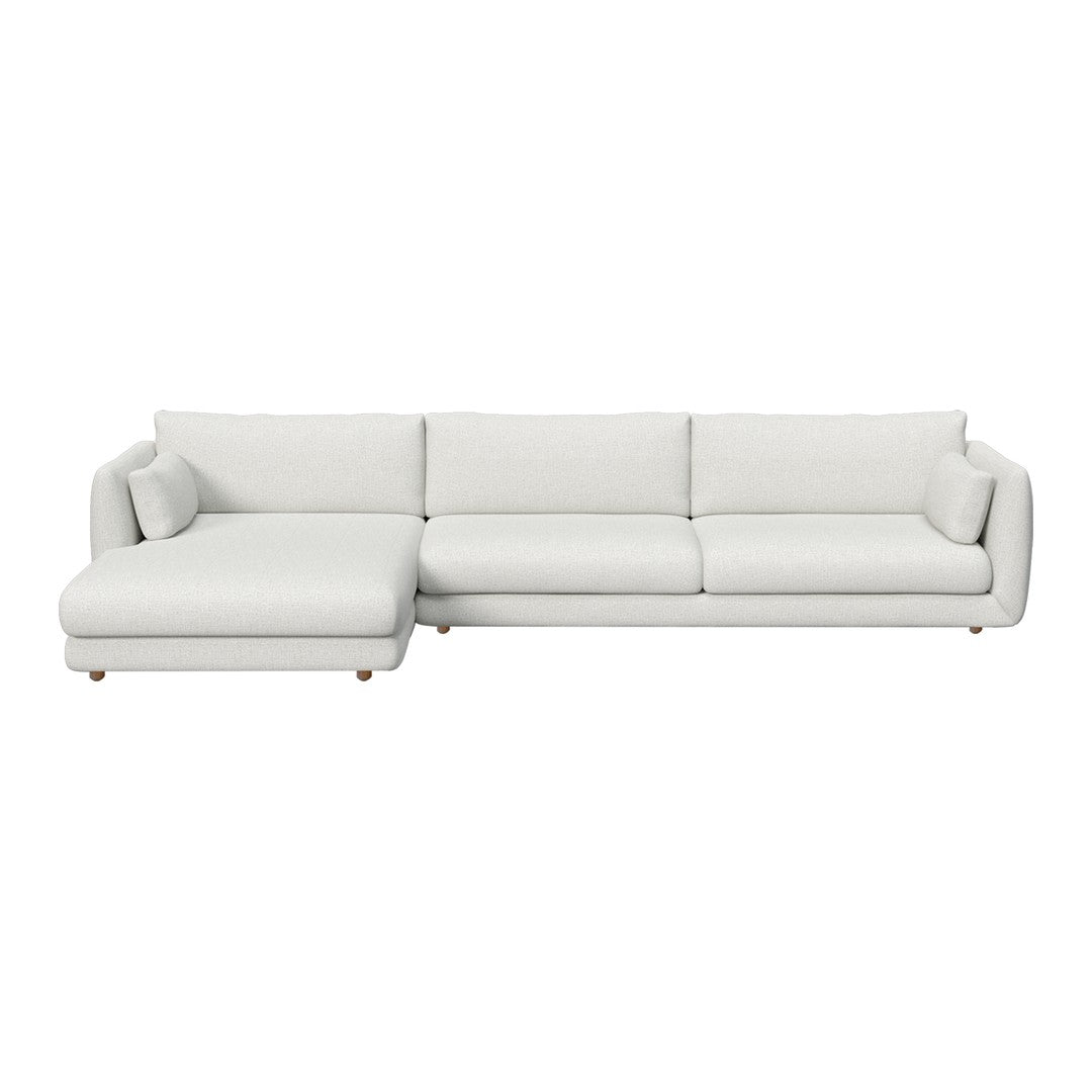 Bloom 3-Seater Sofa w/ Chaise Lounge - Wooden Legs