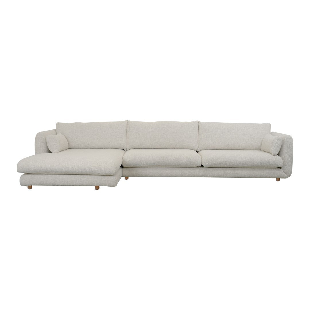 Bloom 3-Seater Sofa w/ Chaise Lounge - Wooden Legs