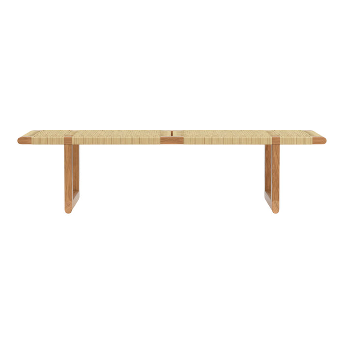 Natural woven pattern with light tan and wooden accents, showcasing a minimalist, earthy aesthetic.