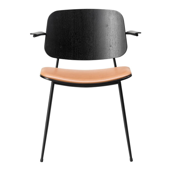 Soborg Armchair - Steel Frame, Seat Upholstered