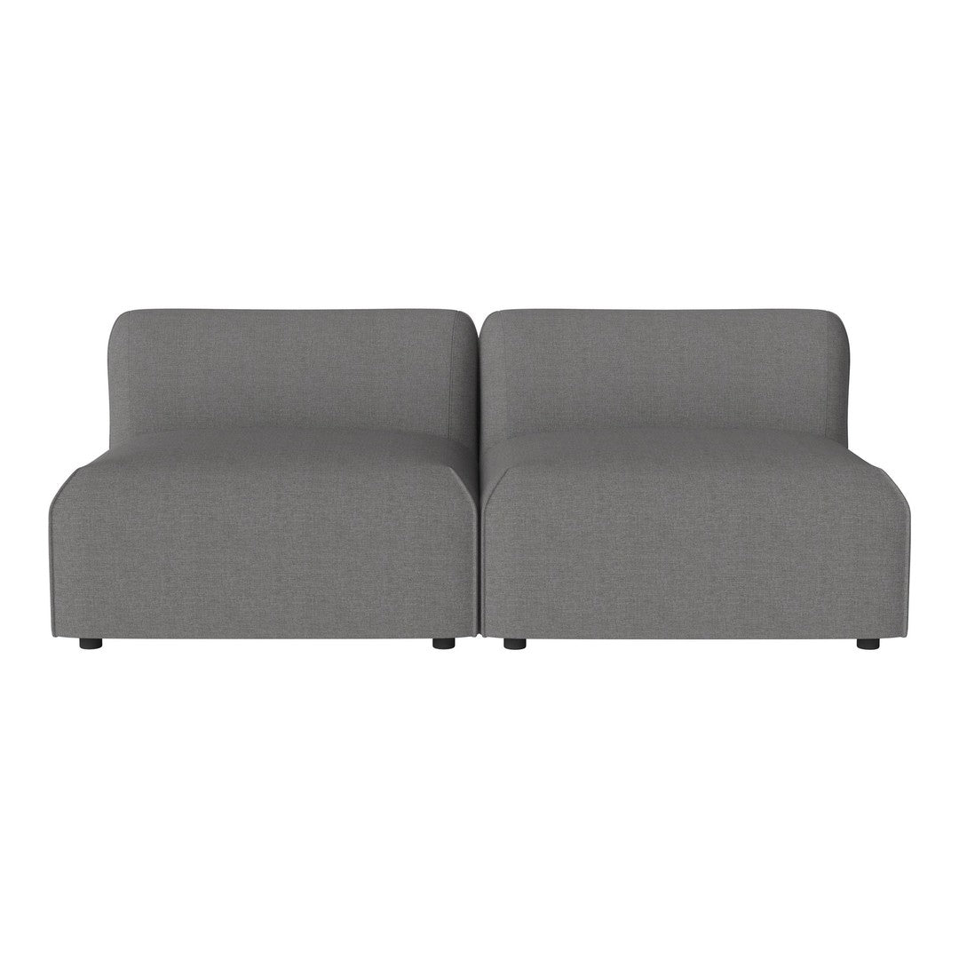 Gray modular sofa with smooth texture and minimalist design, perfect for modern living spaces.