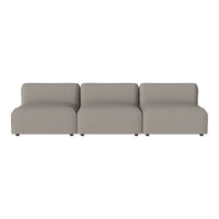 Neutral beige three-piece sofa with a smooth, minimalist design and no visible patterns. Ideal for modern decor.