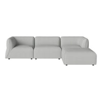 Light gray modular sofa with smooth, contemporary design and no visible patterns. Perfect for modern interiors.