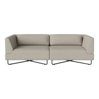 Light gray upholstery with a subtle texture and clean lines, featuring a modern, minimalist design.