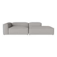 Light gray modular sofa with a sleek, minimalist design and smooth, modern upholstery.