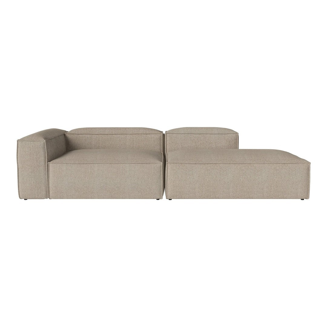 Beige modular sofa with a textured, minimalist design. Perfect for modern living spaces.