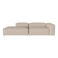 Beige modular sectional sofa with a smooth, minimalist design and no visible patterns. Perfect for modern interiors.