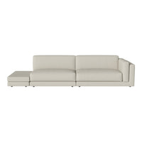 Light beige modern sectional sofa with clean lines and minimalist design, perfect for any contemporary living space.