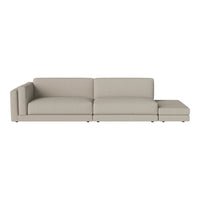 Modern beige sectional sofa with a sleek, minimalist design and soft fabric upholstery. Perfect for any living space.