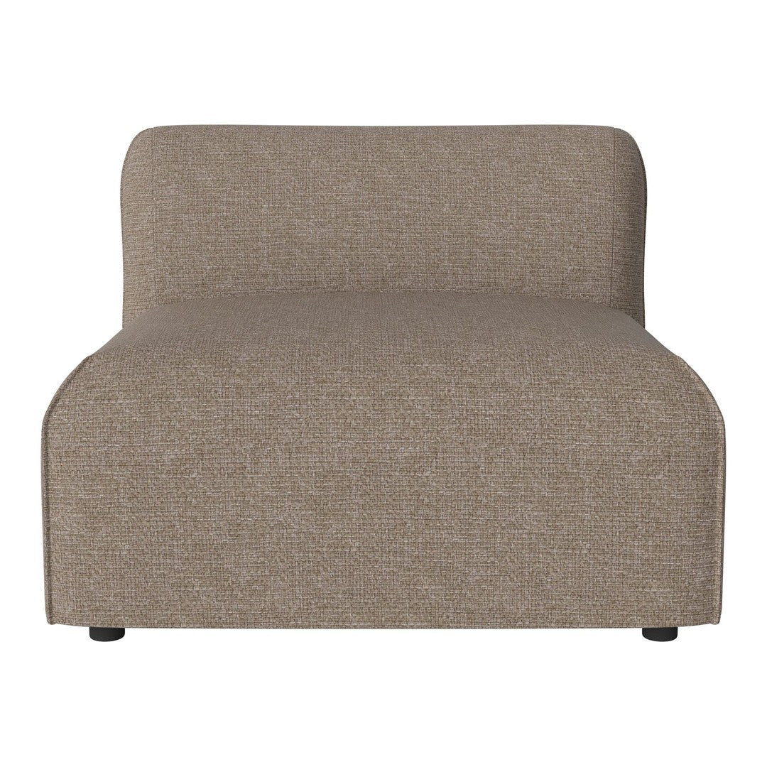 Neutral brown upholstered chair with a subtle textured pattern, offering modern and stylish seating options.