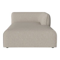 Beige fabric sofa with a contemporary design and smooth, clean lines. Perfect for modern interiors.