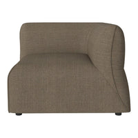 Textured brown upholstery in a modern, curved design for stylish furniture accents.