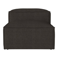 Dark gray upholstered chair with a smooth texture and modern minimalist design, perfect for any contemporary space.