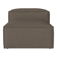 Brown textured single seat ottoman, featuring a simple and modern design with clean lines.