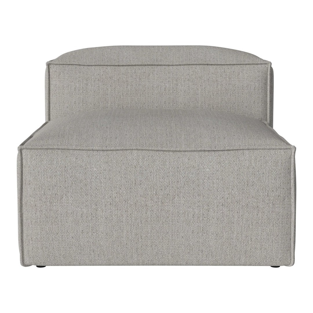 Gray upholstered accent chair with subtle texture and clean lines, perfect for modern decor.