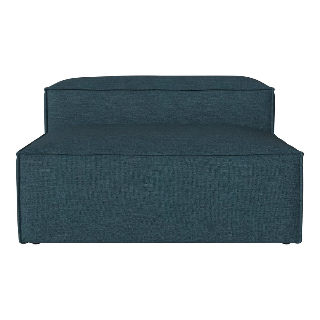 Teal upholstered lounge chair with a smooth, solid pattern and modern design, perfect for contemporary spaces.
