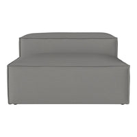 Gray sectional sofa featuring a sleek, minimalist design with clean lines and no visible patterns.