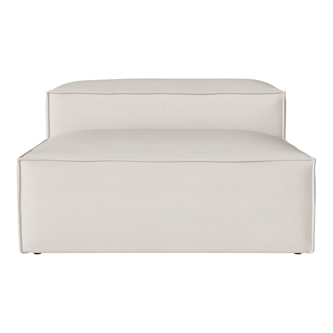 Beige modular sofa with subtle ribbed pattern and clean, minimalist design. Ideal for modern interiors.