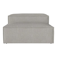 Light gray modular sofa with a smooth, minimalist fabric texture and clean lines, perfect for modern decor.