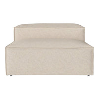 Beige upholstered chair with a smooth, textured surface and clean lines, ideal for modern interiors.