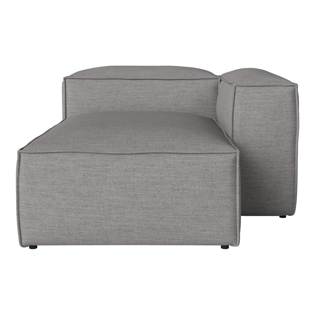 Gray modular sofa with a smooth, textured fabric and subtle, minimalist design. Ideal for modern living spaces.