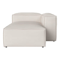 Beige modular sofa with a smooth, solid pattern and modern, minimalist design. Perfect for contemporary living spaces.