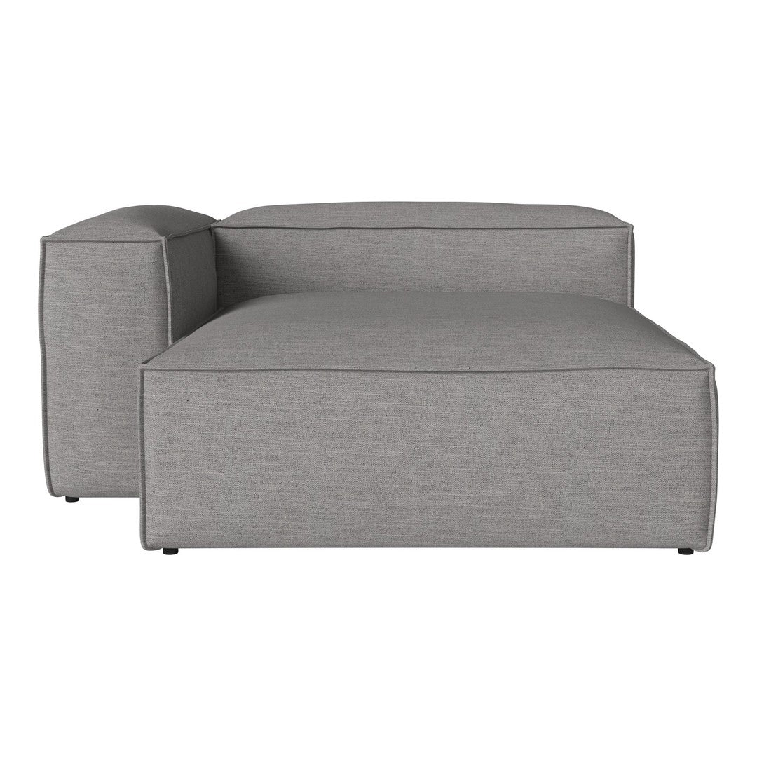 Gray modular sofa with a smooth, textured fabric for a modern look. Ideal for contemporary living spaces.
