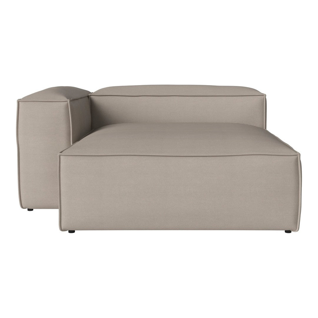 Beige sofa with subtle ribbed texture, featuring a contemporary design and clean lines for a modern aesthetic.