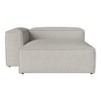 Light grey upholstered corner sofa with a simple, modern, textured pattern. Ideal for contemporary living spaces.