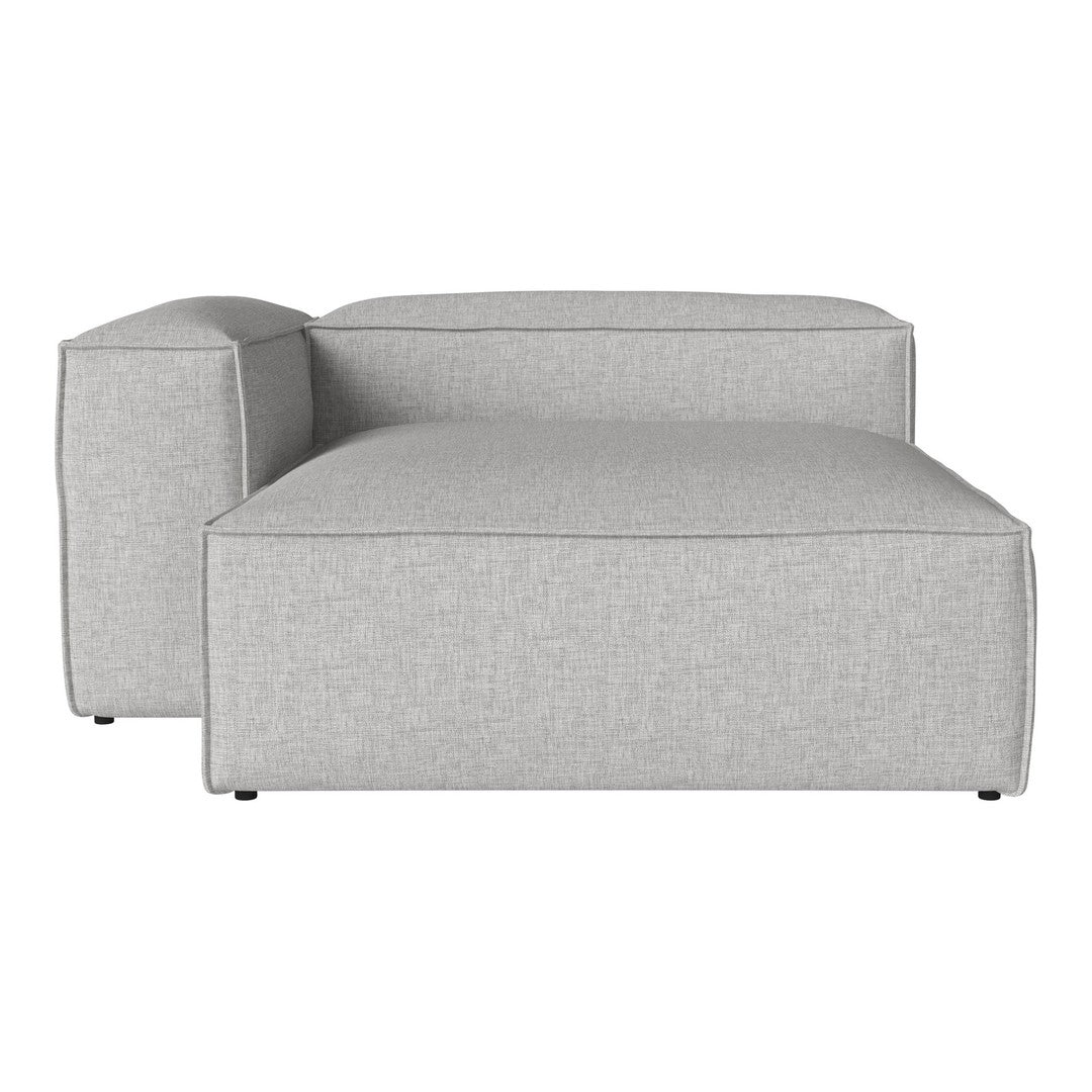 Modern gray upholstered sectional with a minimalist, solid pattern and clean lines. Perfect for contemporary spaces.