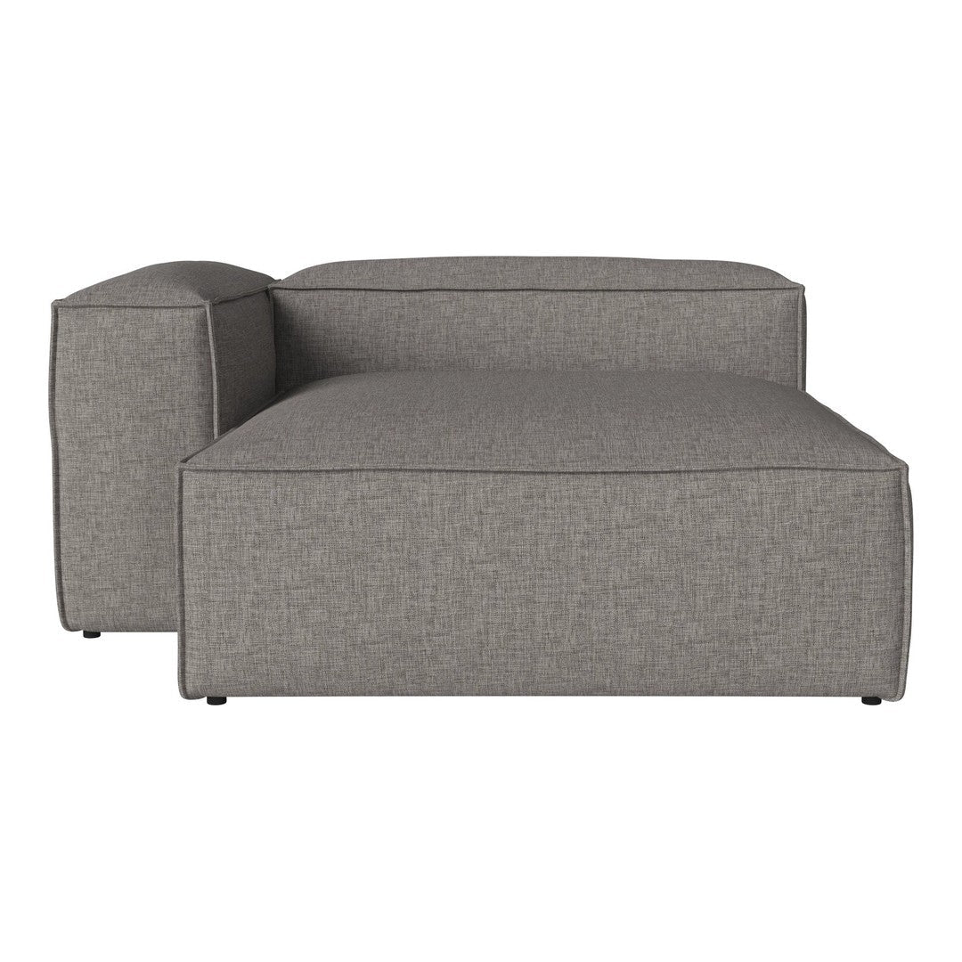 Gray upholstered modular sofa with a textured fabric finish and minimalist design. Perfect for modern living spaces.