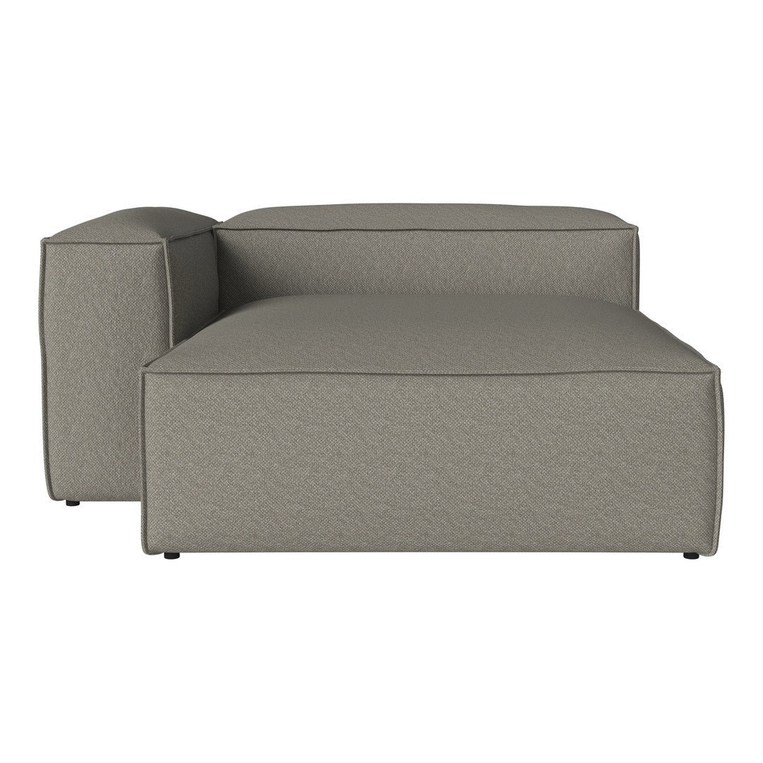 Gray sectional sofa with a smooth texture and modern, minimalist design. Perfect for contemporary living spaces.