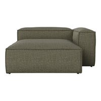 Olive green modular sofa with a textured, woven pattern for a modern and stylish look. Perfect for any living space.